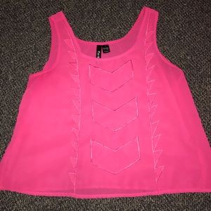 Pink sheer tank